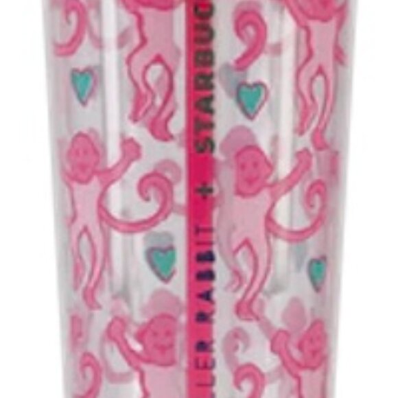 Starbucks x Roller Rabbit - The Lovely Monkey - Plastic Cold Cup/ 24 fl. oz NWT - Picture 3 of 3